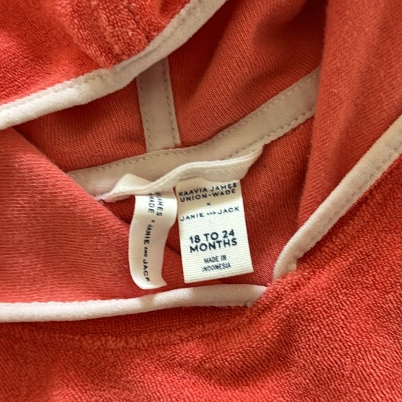 18-24m Janie and Jack Peach Bathing Suit Coverup - Picture 2 of 4